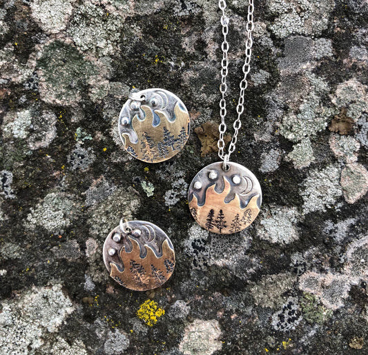 Forest Fire Charm Necklace